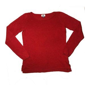 Old Navy Knit Red Sweater Sweatshirt Basic Blank